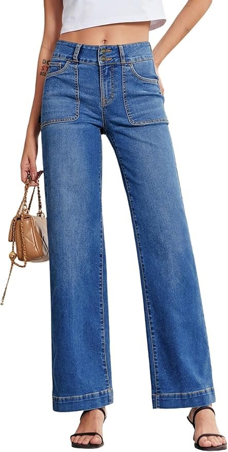 Sidefeel tummy control wide leg jeans 